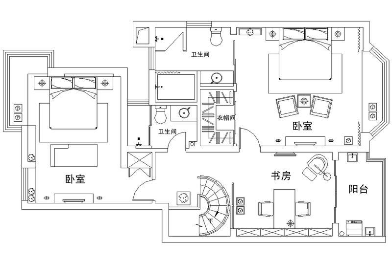 三间房子室内格局设计图展示
